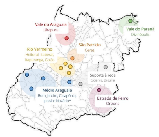 Figura 1 - mapa da área de abrangência do projeto